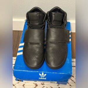 Adidas Tubular Invader Strap Black Leather